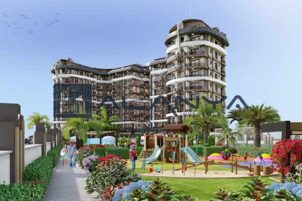 Investment project with sea view in the open area of Alanya